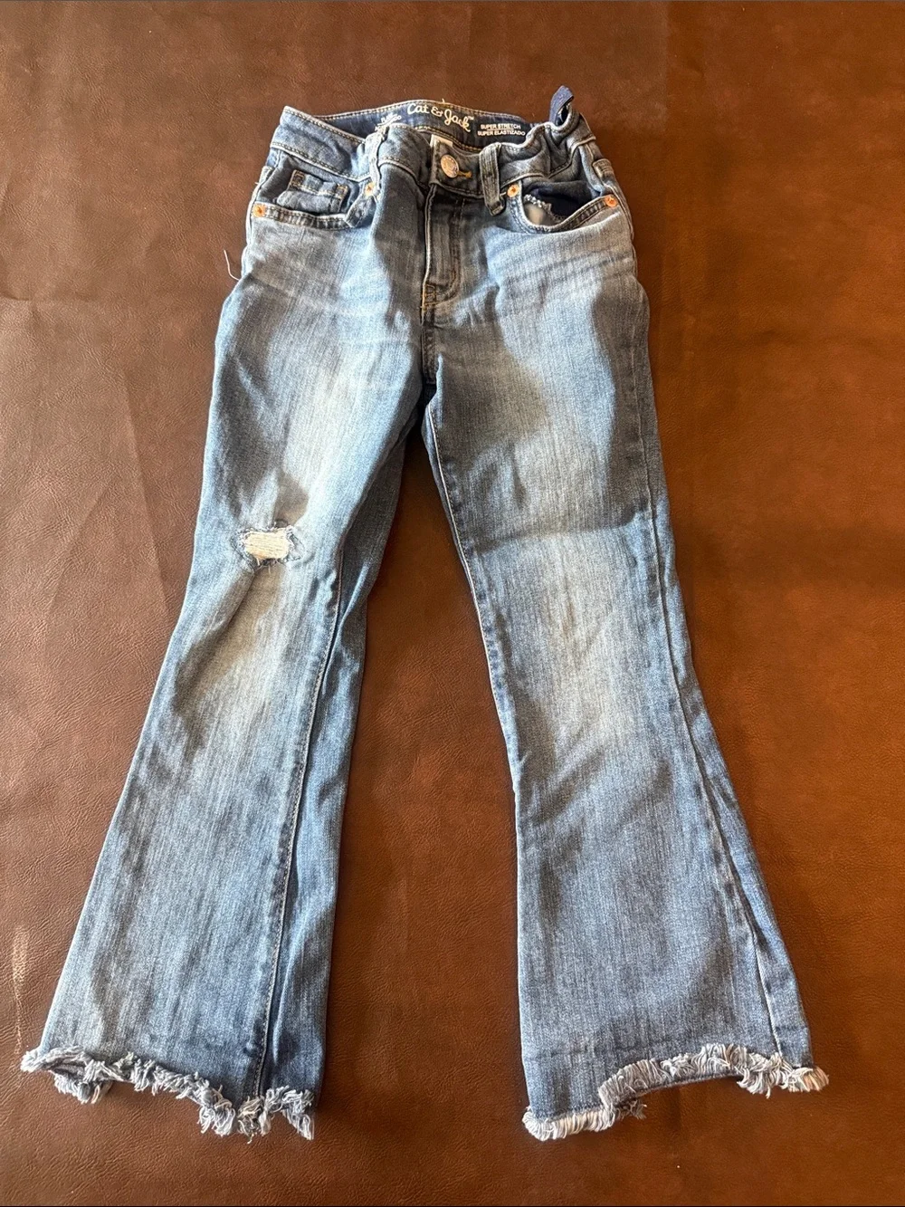 Set of 4 Girls' Denim Jeans - Light to Medium Blue